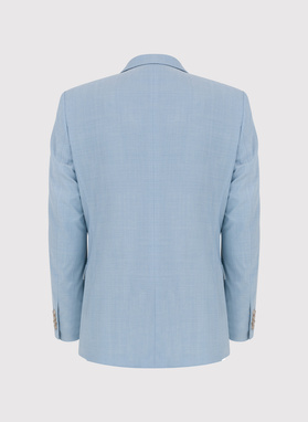 Błękitna męska marynarka garniturowa