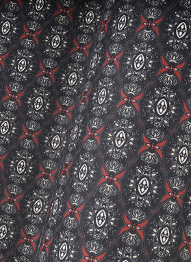 Grafitowa poszetka w geometryczny wzór