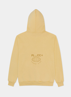 Żółta bluza z kapturem oversize C21SF-2K-001-Y