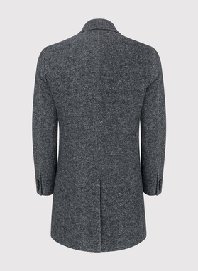 Dwurzędowy płaszcz męski w prążek 