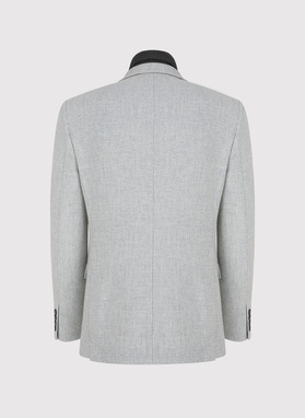 Szara marynarka męska z odpinaną podpinką