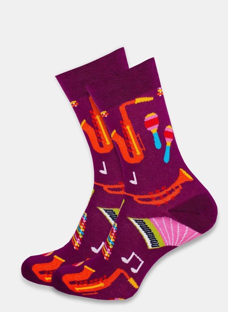 Skarpetki z motywem muzycznym D20WF-SX-059-X