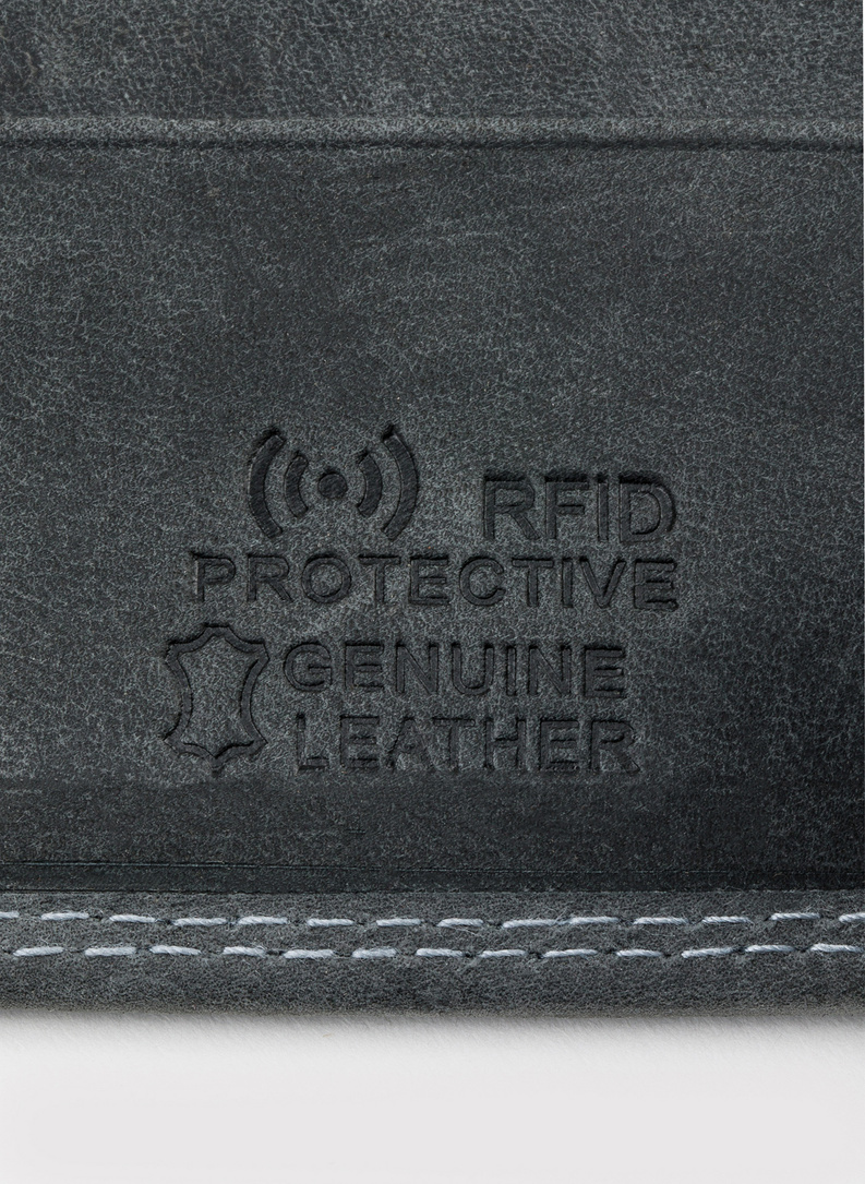 Mały portfel męski w kolorze szarym