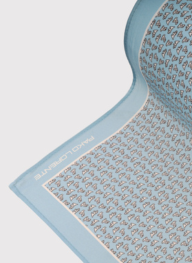 Błękitna poszetka męska w pieski