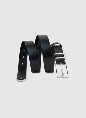 Pasek skórzany męski z metalową końcówką