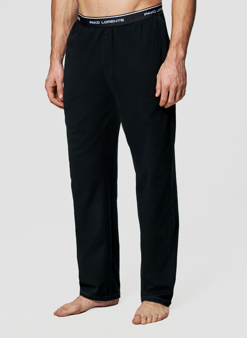 Czarne spodnie piżamowe