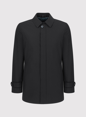 Przejściowy płaszcz męski w kolorze czarnym