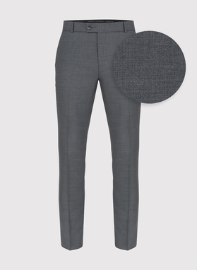 Szary wełniany garnitur