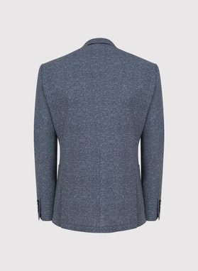 Melanżowa marynarka męska w kolorze granatowym