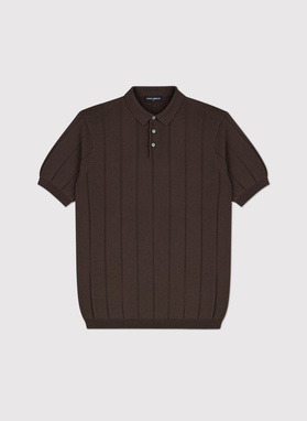 Swetrowe polo w kolorze brązowym