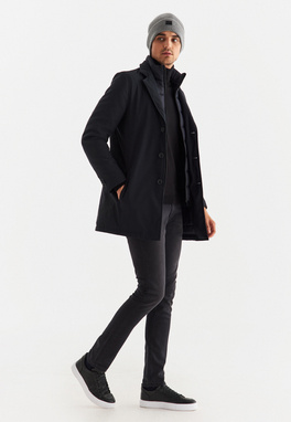 Płaszcz męski granatowy P22WF-7X-008-G-0