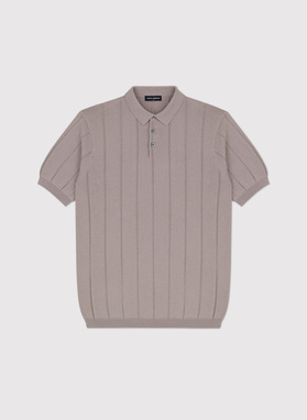 Swetrowe polo w kolorze szaro beżowym