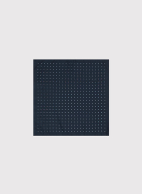 Granatowa poszetka męska w niebieski drobny wzór