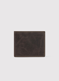Czekoladowy skórzany portfel