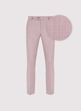 Różowe spodnie ganiturowe wełna