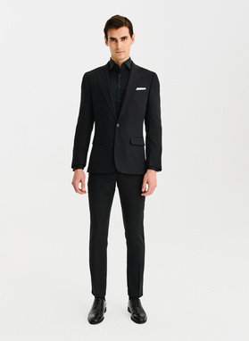 Czarne spodnie ganiturowe