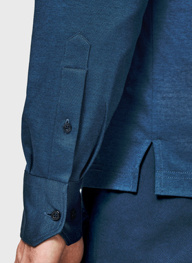 Granatowa dzianinowa koszula męska