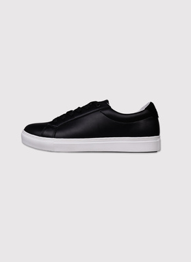 Skórzane czarne sneakersy męskie