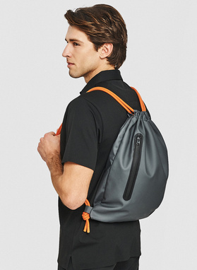 Plecak-worek męski w kolorze szarym