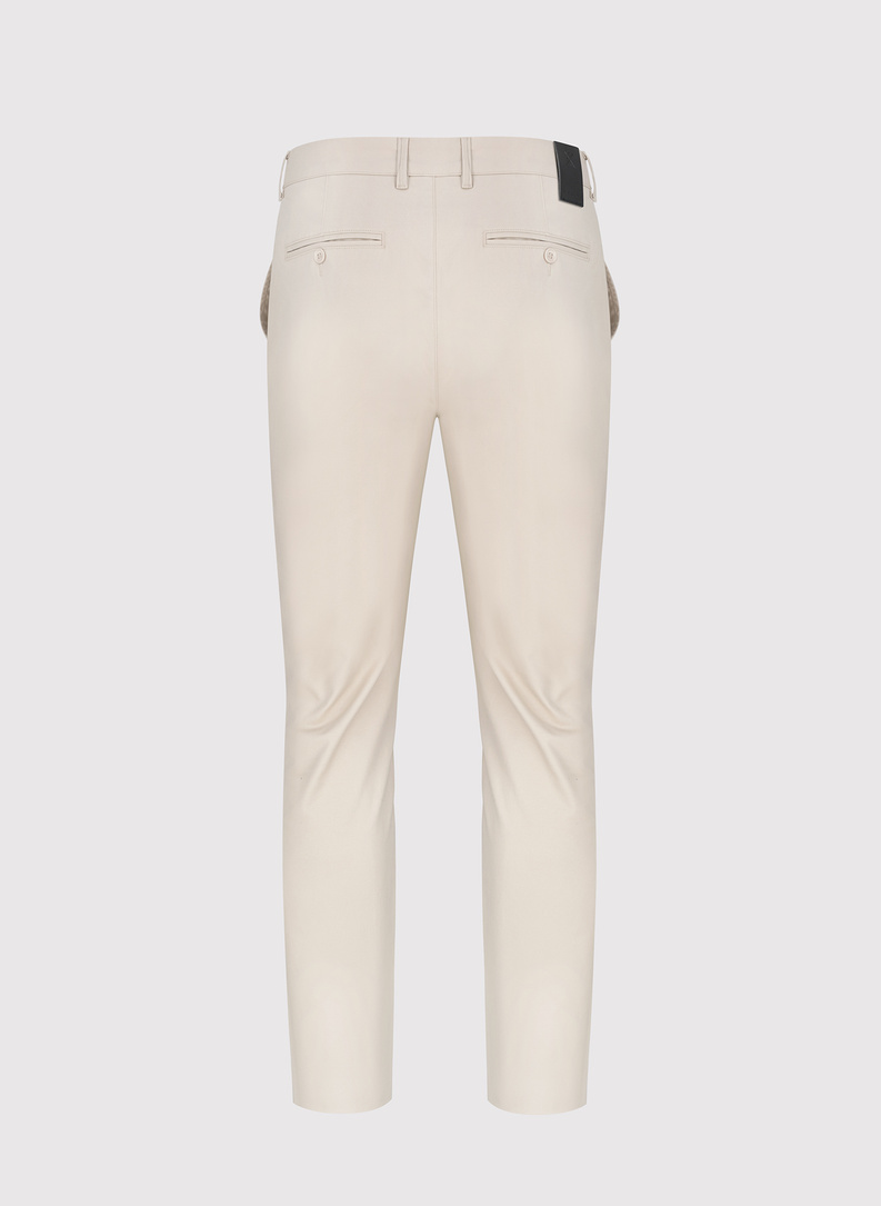 Beżowe męskie spodnie chino 
