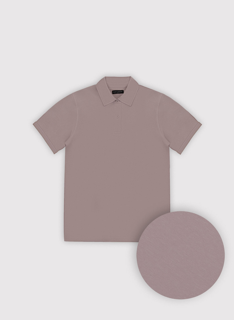 Fioletowy t-shirt polo