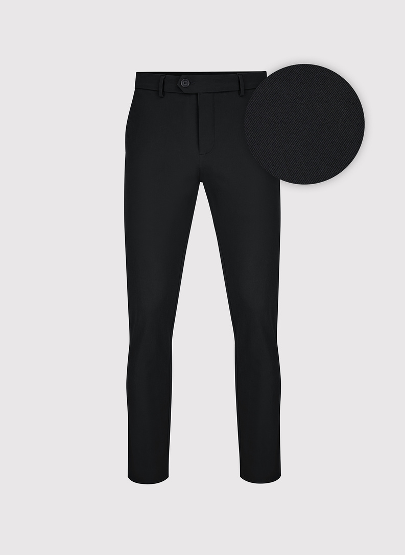 Czarne spodnie chino z bawełną