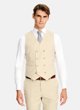 Beżowa wełniana kamizelka