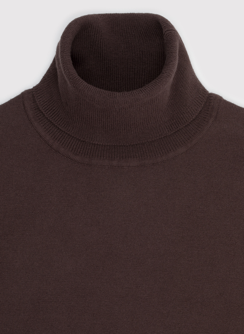 Brązowy gładki golf męski