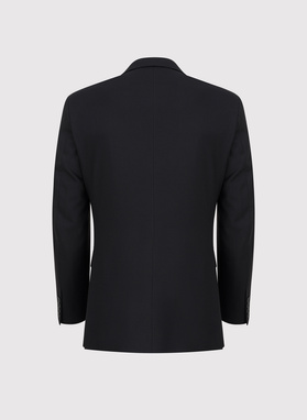 Dwuczęściowy czarny garnitur męski