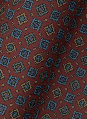 Wzorzysta ruda poszetka męska