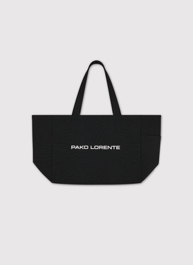 Czarna duża torba materiałowa unisex