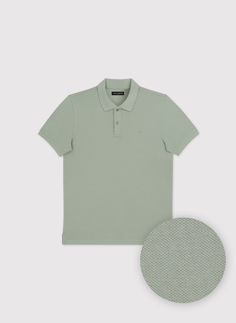 Oliwkowe męskie polo z bawełny