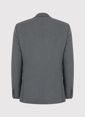 Szara gładka marynarka garniturowa