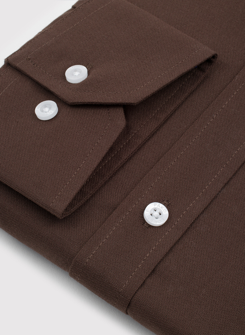 Brązowa koszula męska z bawełny