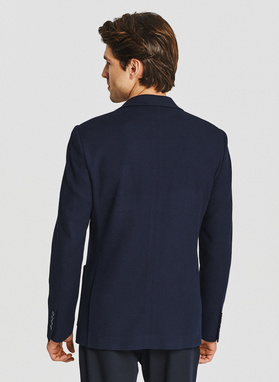 Granatowa marynarka z wełną