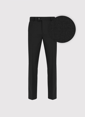 Wełniane czarne spodnie garniturowe