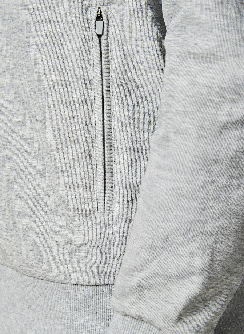 Rozpinana szara bluza dresowa