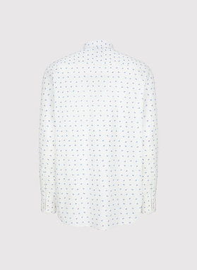 Biała koszula męska paisley