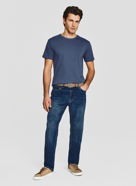 Niebieski t-shirt męski