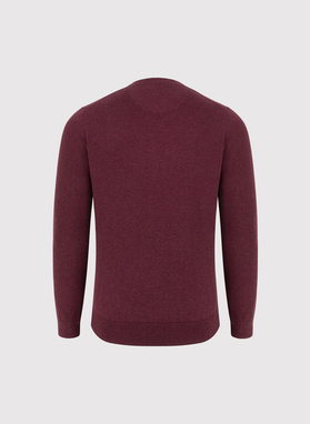 Bordowy sweter v-neck