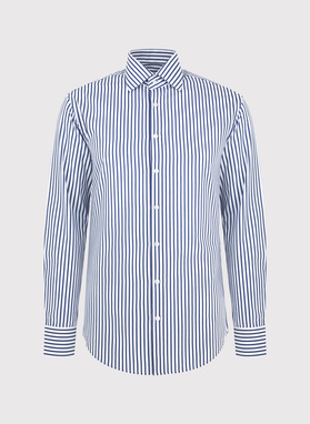 Bawełniana koszula męska w granatowe paski