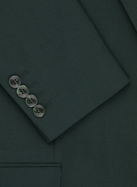 Dwuczęściowy garnitur męski w kolorze zielonym