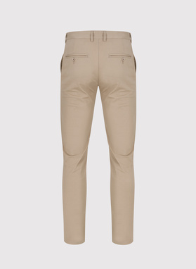 Gładkie spodnie męskie w kolorze beżowym