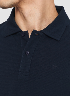 Granatowe polo męskie z bawełny