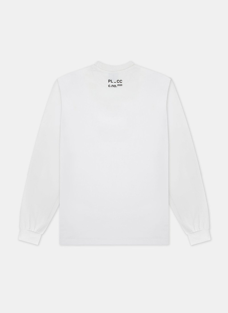 T-SHIRT Z DŁUGIM RĘKAWEM BIAŁY C20WF-TL-002-B