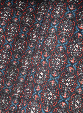 Bordowa poszetka w geometryczny wzór