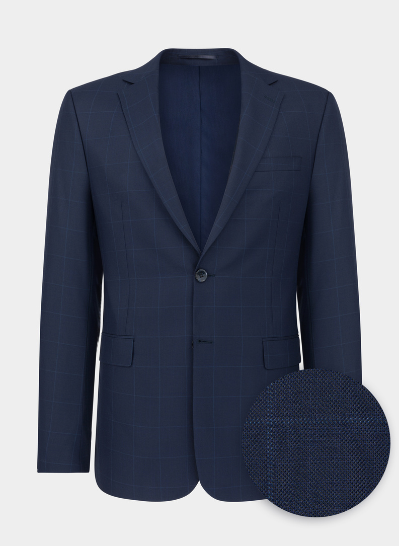 Granatowa marynarka garniturowa P22SF-3G-015-G-S