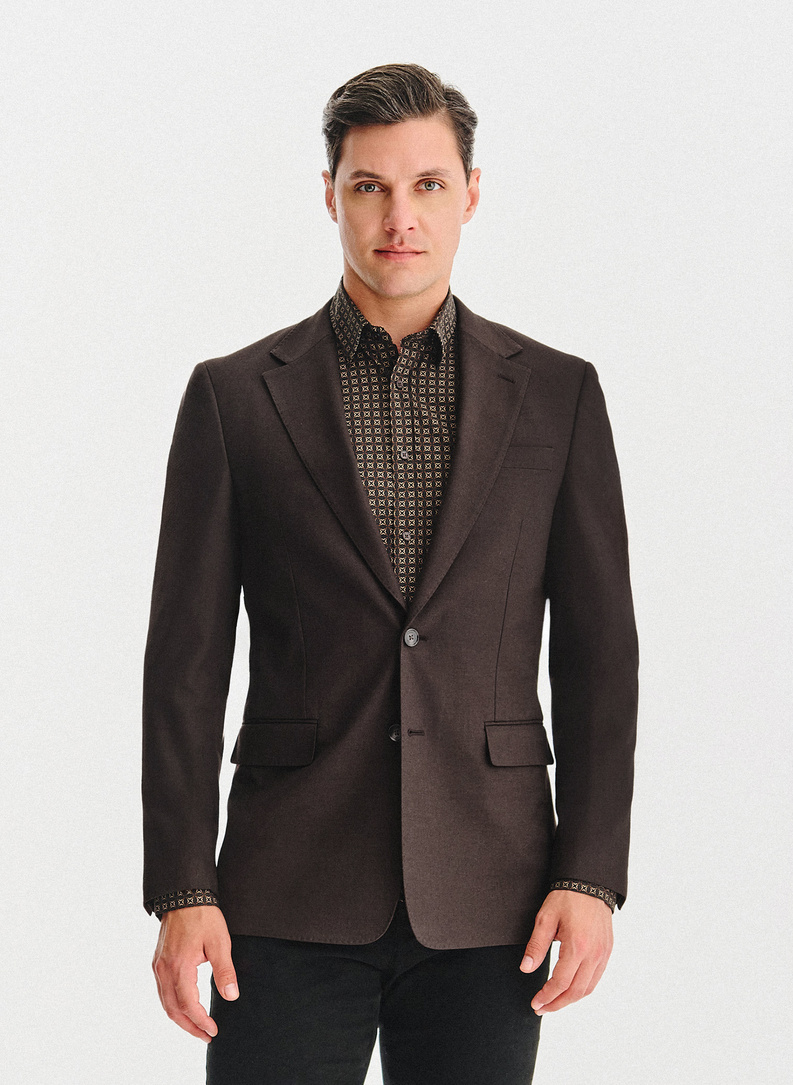 Brązowa marynarka męska