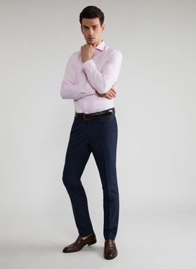 Granatowe spodnie garniturowe P21WF-6G-073-G-S