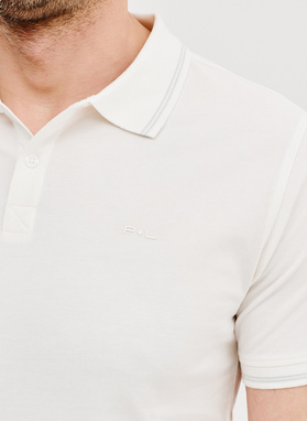 T-shirt polo w kolorze białym